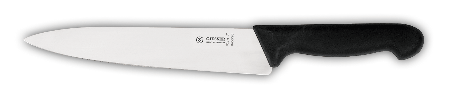 Cuchillo de cocina. Negro. Hoja estrecha de 20cm