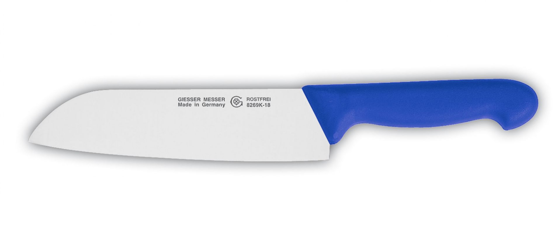Cuchillo Giesser Santoku. Azul. Hoja de 18cm